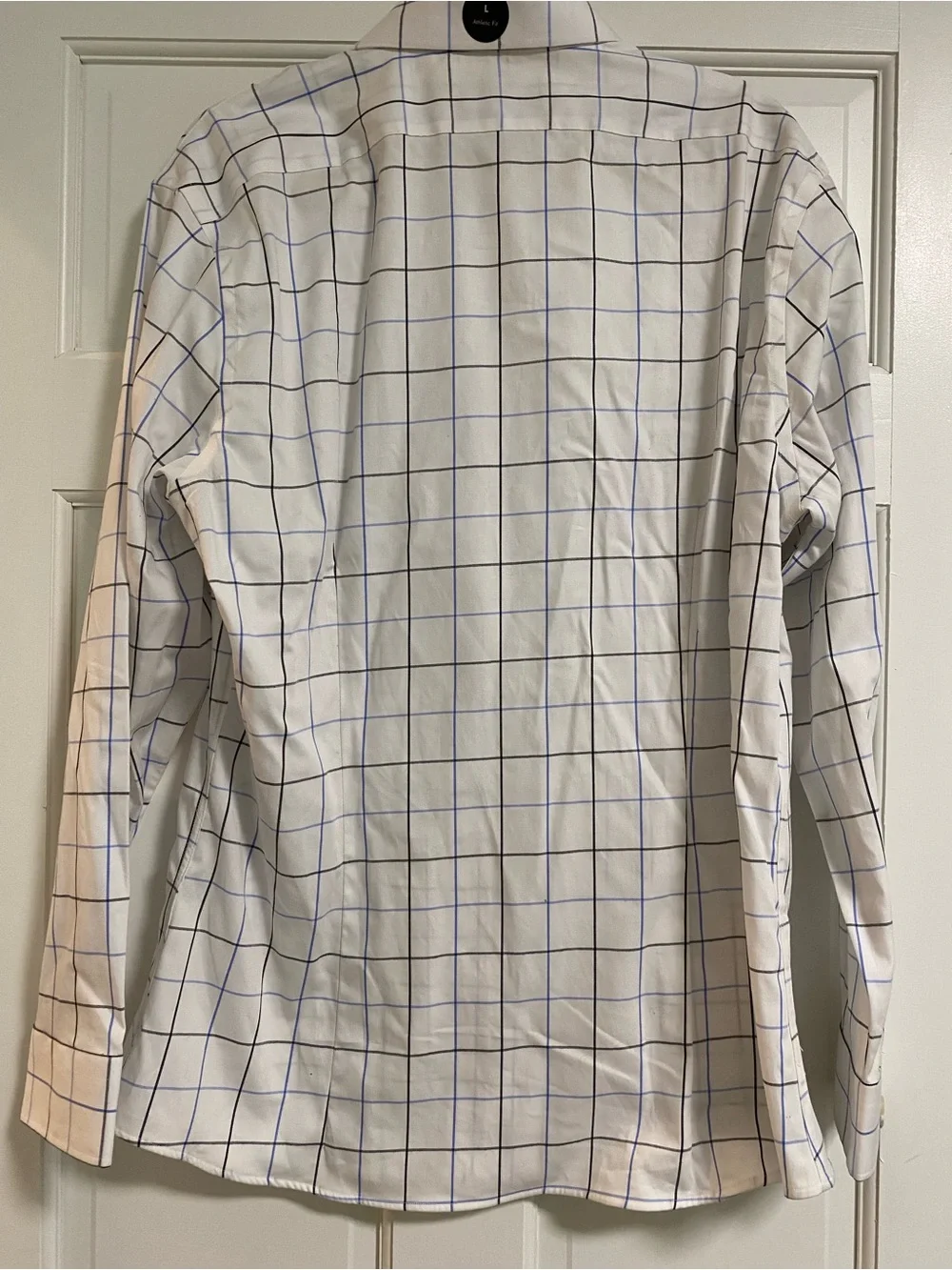 Banana Republic: Classic White Windowpane Check Dress Shirt